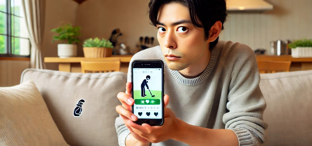 男性がスマホを見せてきている様子