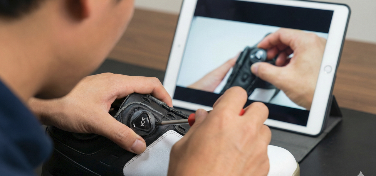 動画で確認しながら行う交換手順